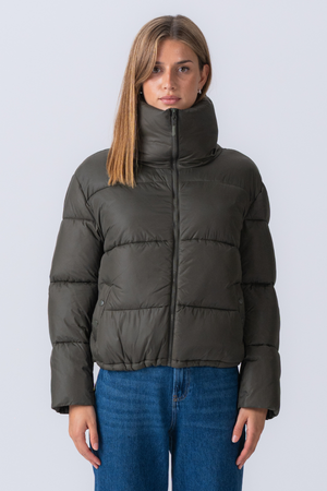 Short Puffer Jacket - Olive