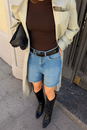 The Original Performance Denim Shorts - Medium Blauw Denim (Vrouw)