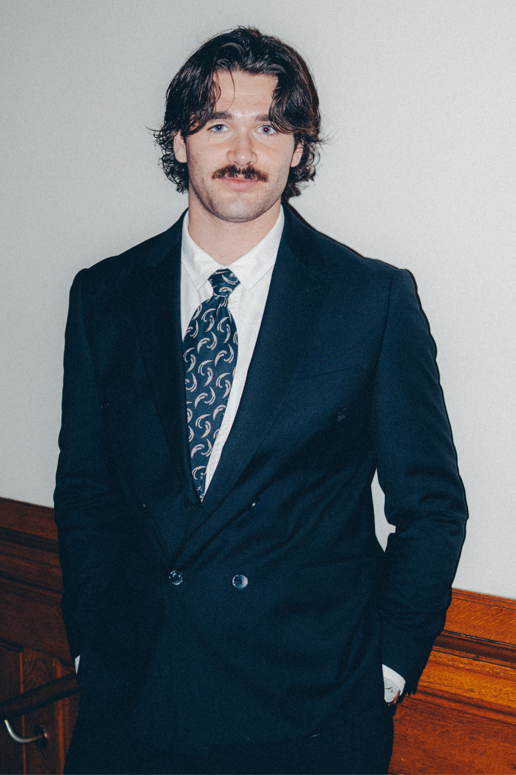 Premium Double-breasted Blazer - Black