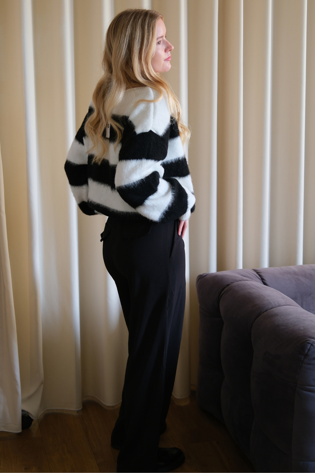 Emma Pants Los - zwart