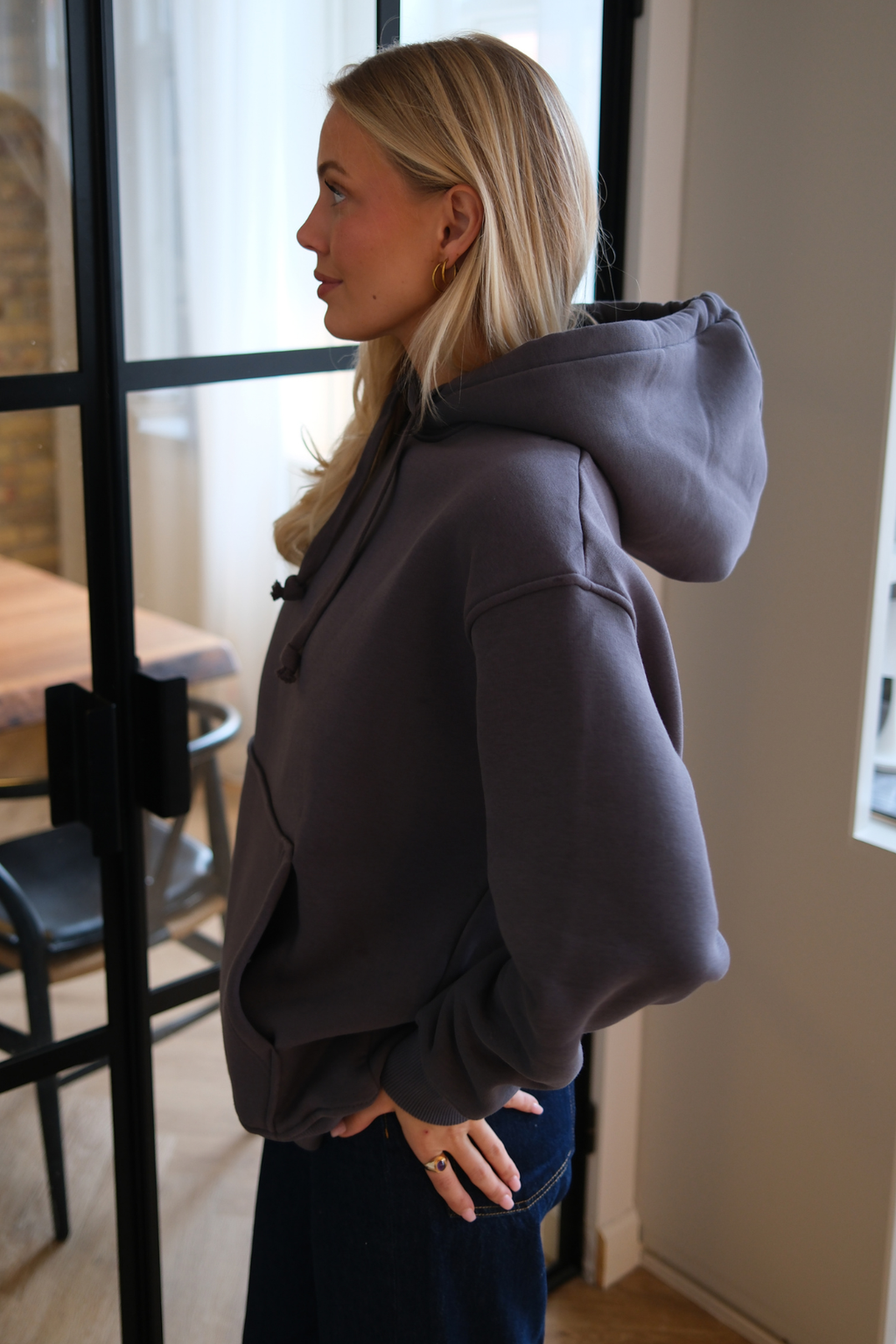 Stella Oversized Hoodie - Dark Grey