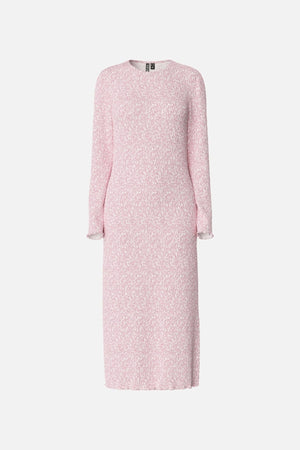 Robe midi de flore - fleur de cuillère rosée