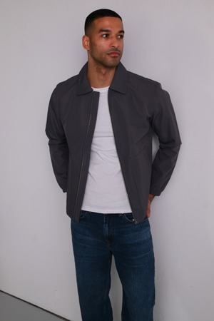 Veste courte zippée - Gris