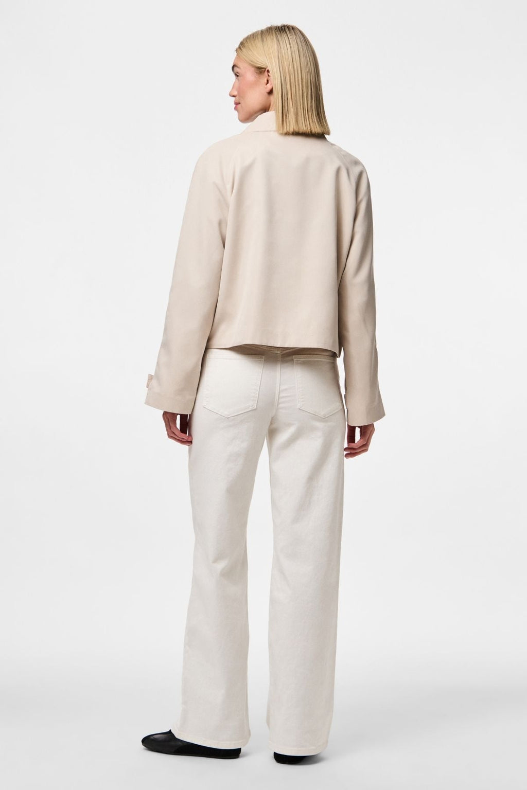 Scarlett Short Trenchcoat - Silver Grey