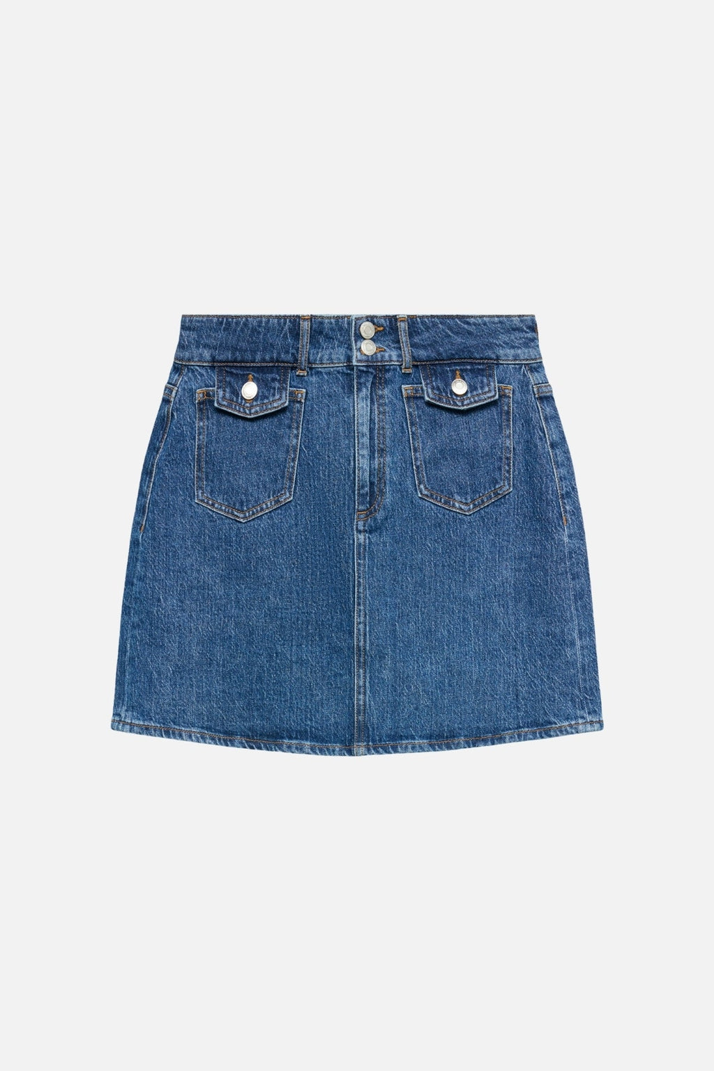 Tessa Pocket Korte rok - Medium Blauwe denim