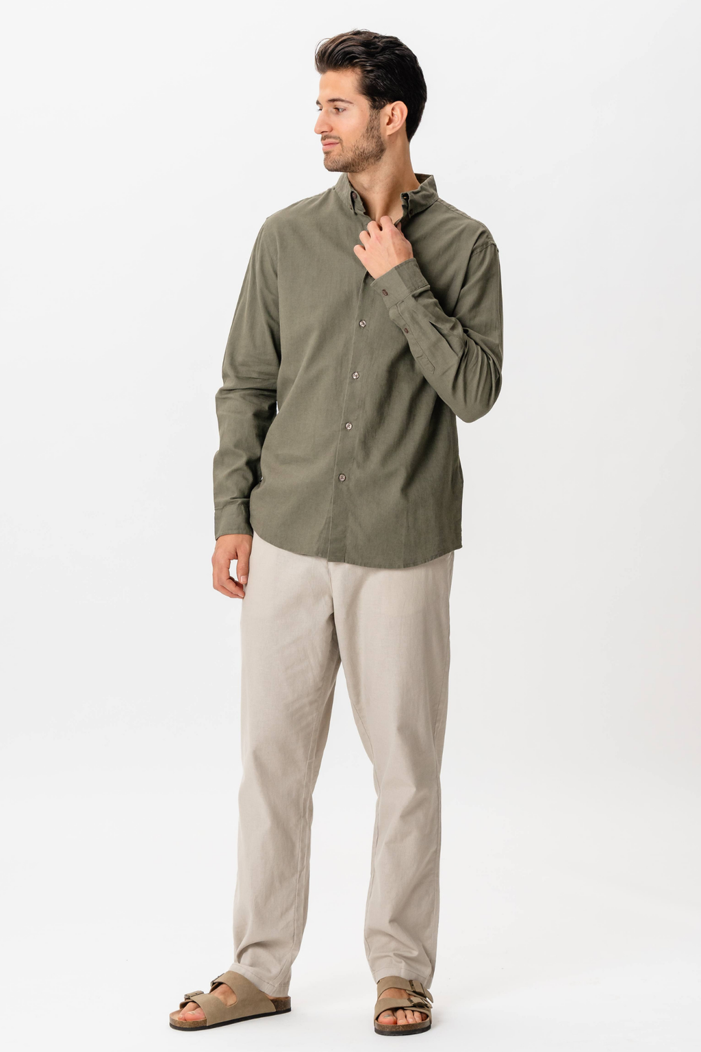 Chemise en lin - armée