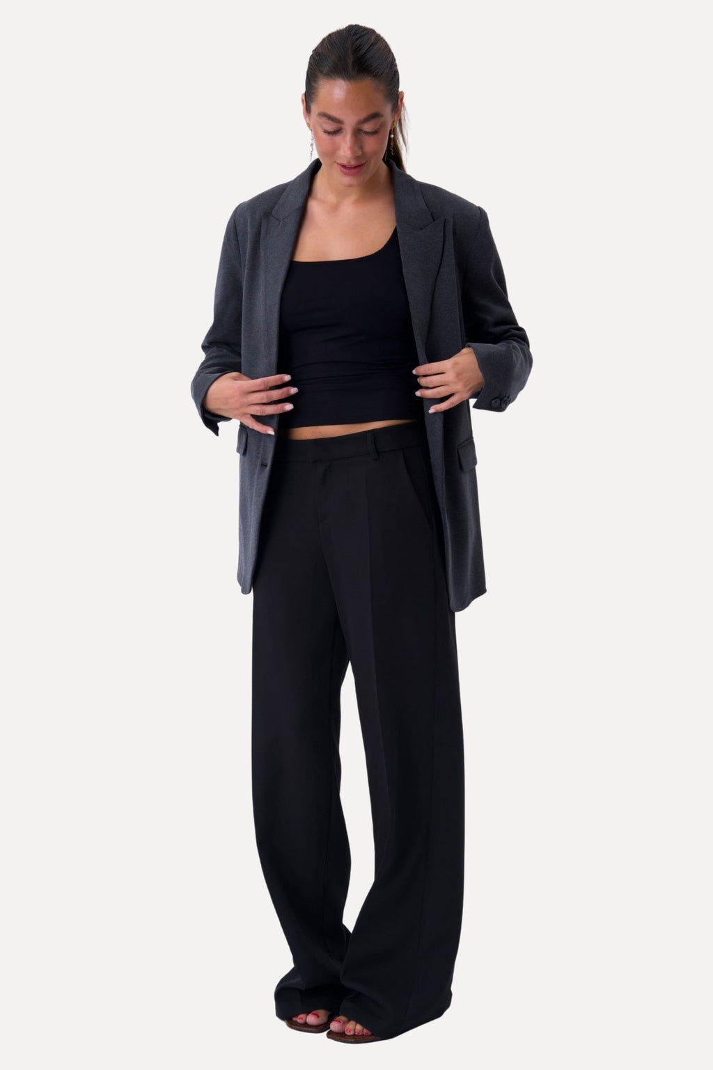 Blazer met klassieke pasvorm - Donkergrijs