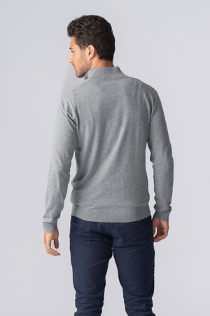 Pullover Half Zip - Grey Melange