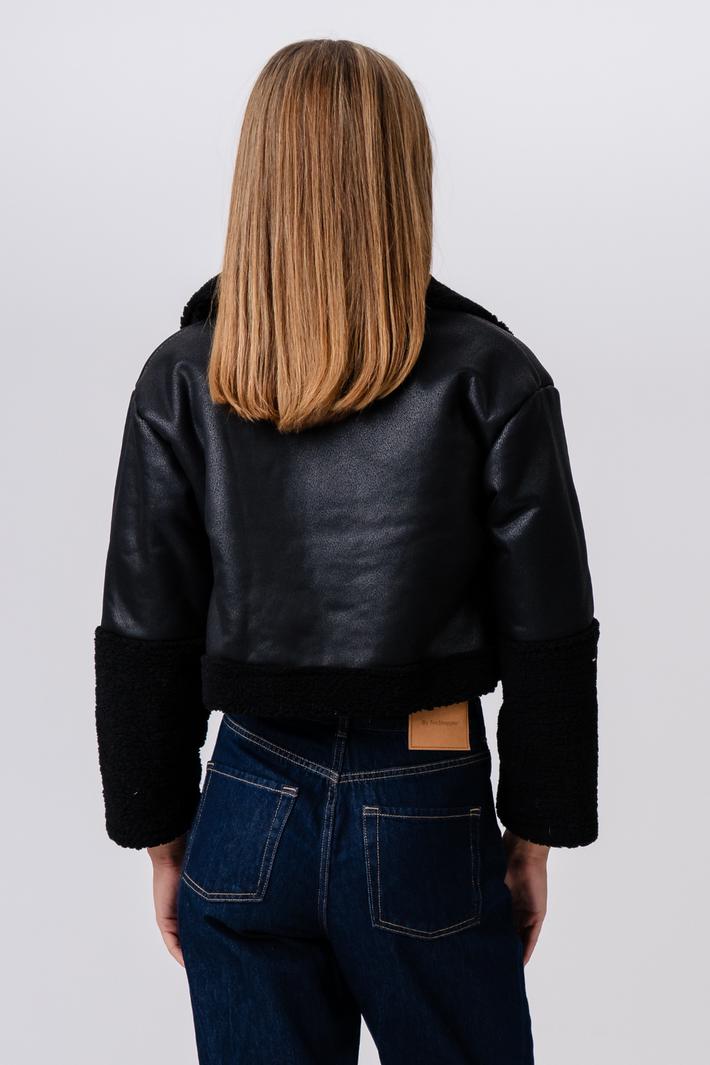Daisy Shearling Jacket - Zwart/zwart