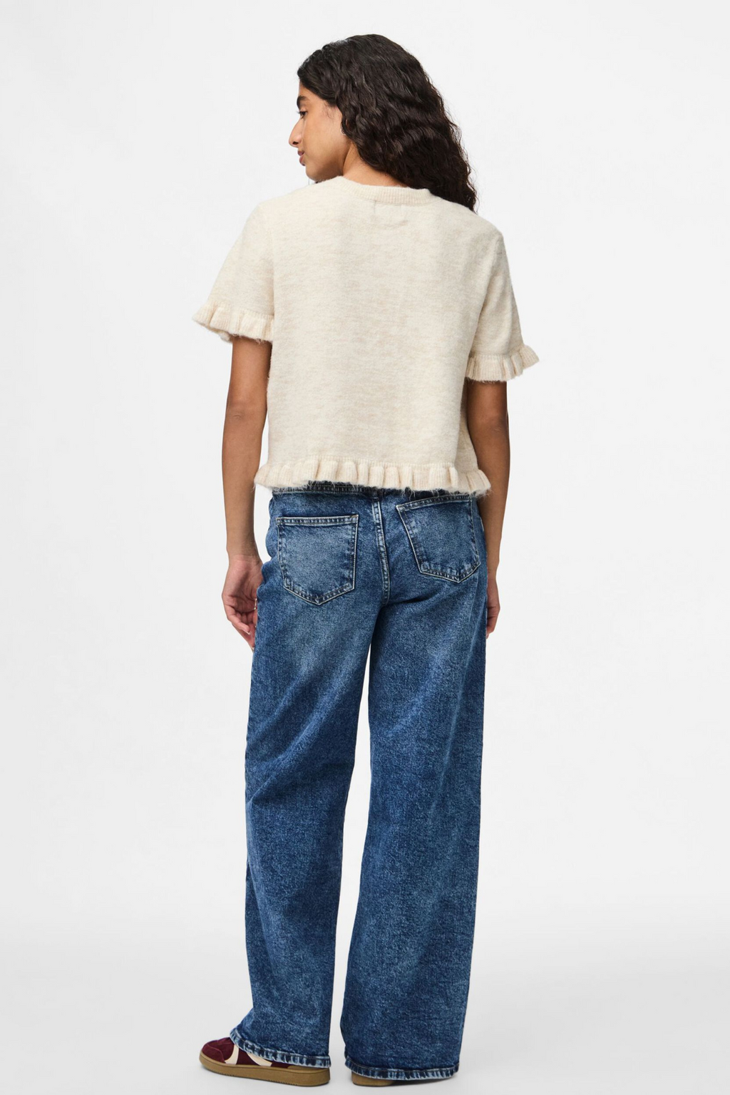 Cardigan en tricot à traits lydi - bouleau