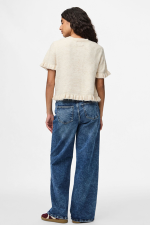 Cardigan en tricot à traits lydi - bouleau