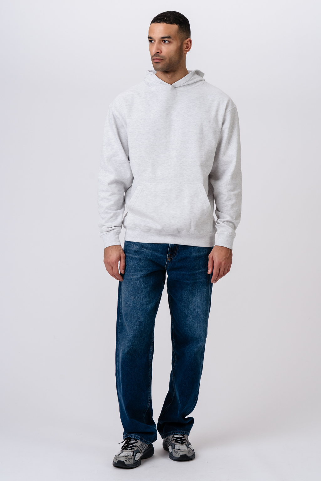 Sweat à capuche sans cordonnage - Ash Grey