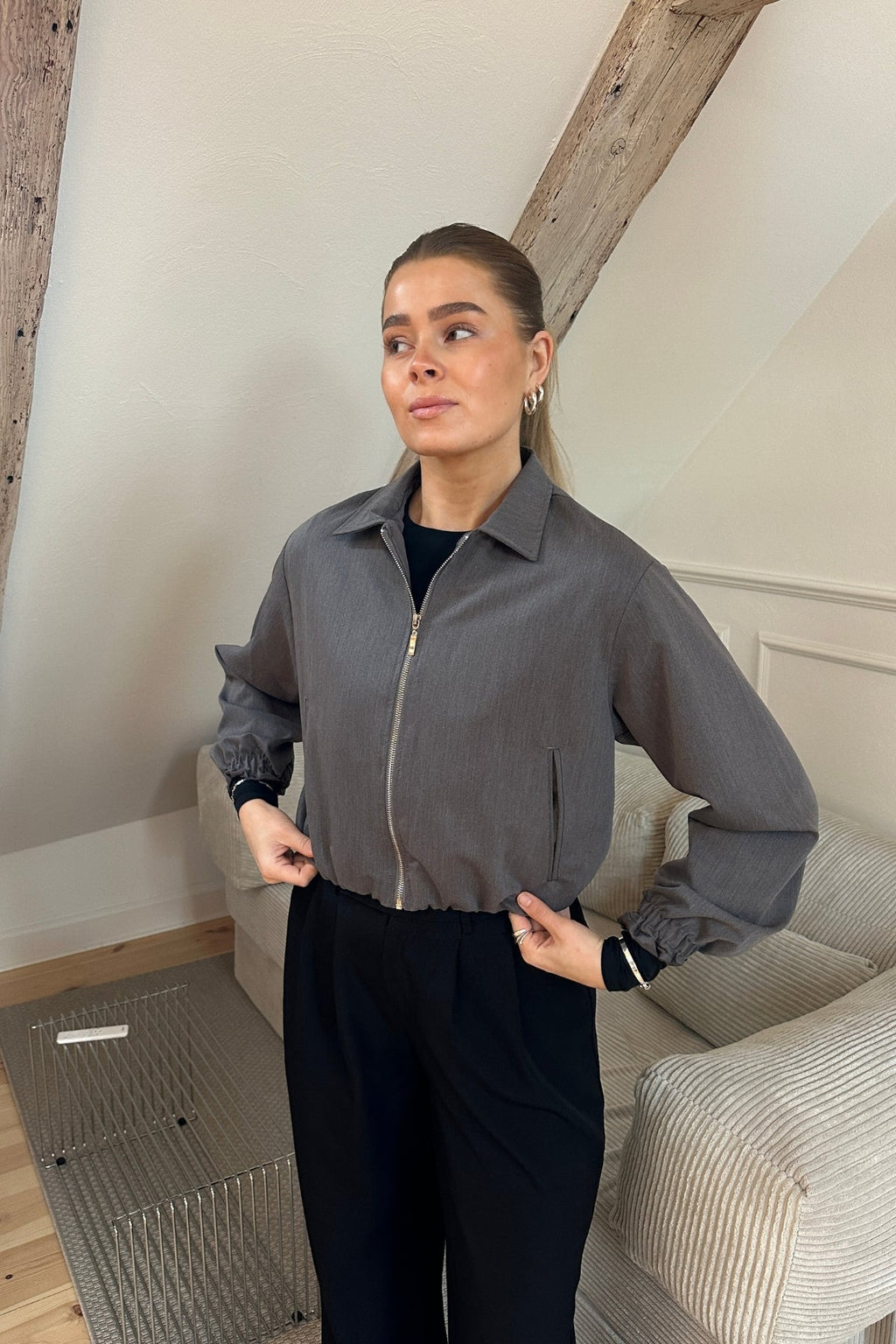 Veste courte Kylie - Gris