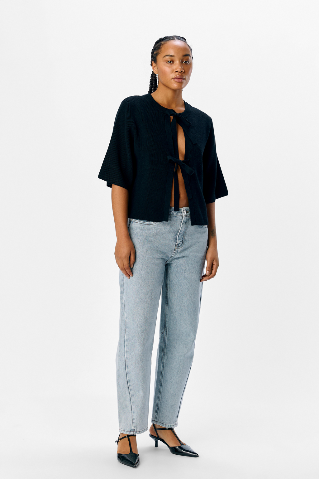 Julla Parvi 2/4 tricot cardigan - noir