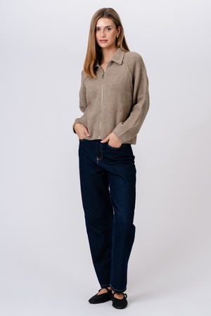 Selma Gebreide Rits - Beige