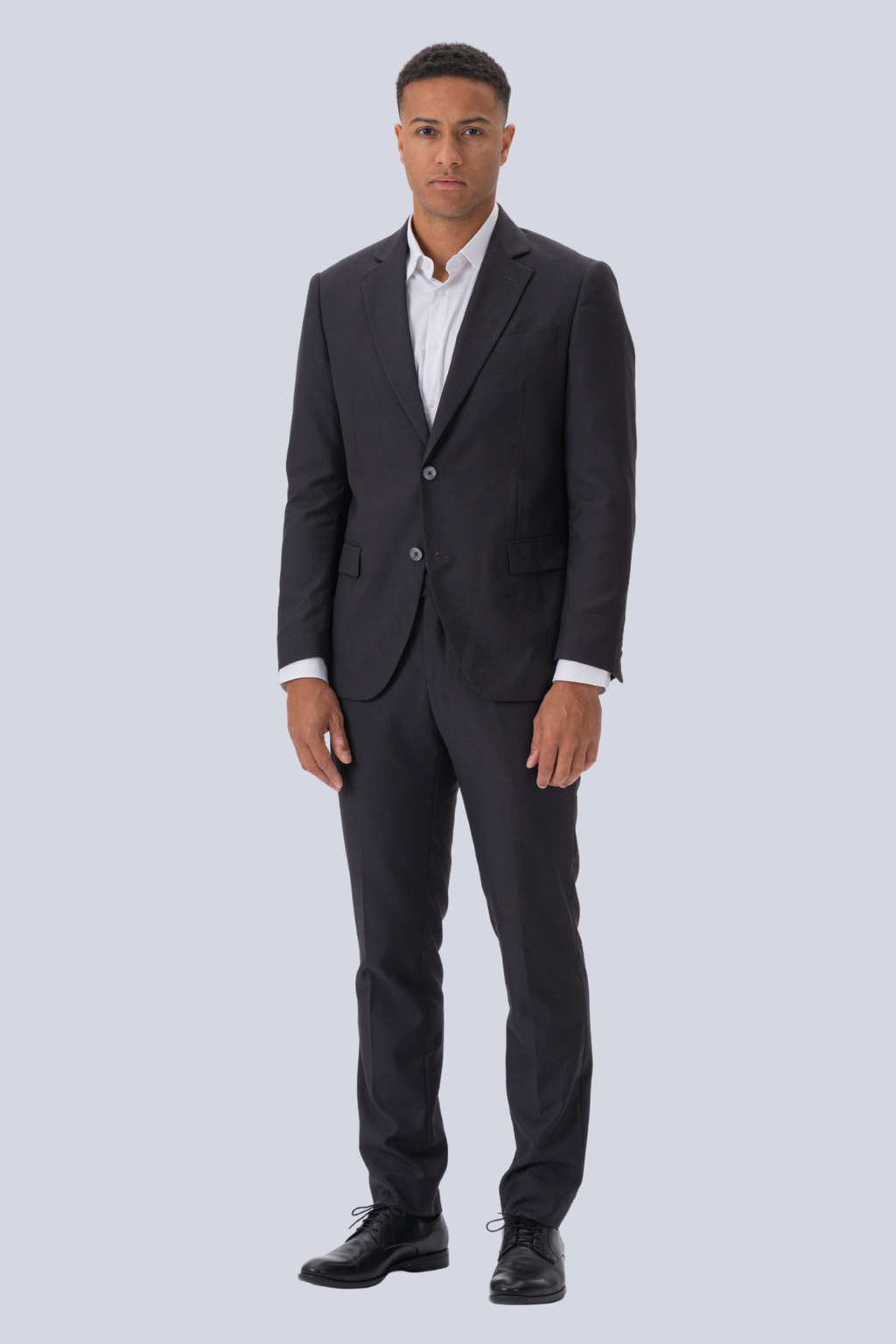 Premium Single-breasted Suit (Grey-brown)