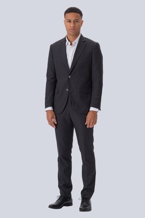 Premium Single-breasted Suit (Grey-brown)