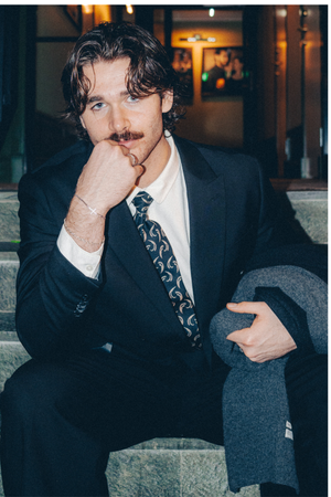 Premium Double-breasted Blazer - Black