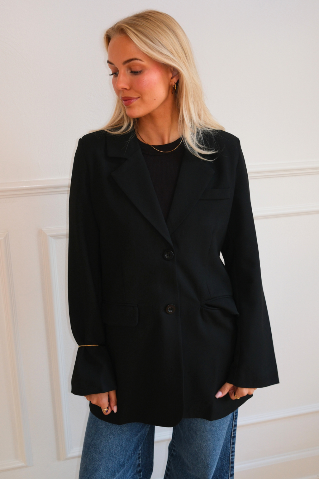 Claire Oversized Blazer - zwart