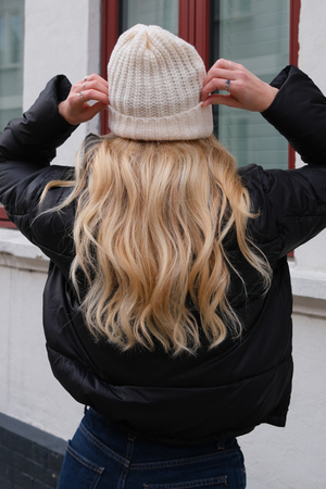 Ribbed Beanie - Light Beige
