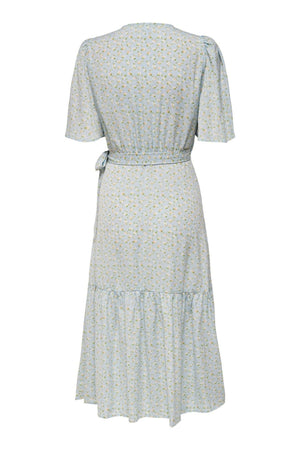 Dina 2/4 Wrapped Dress - Blue