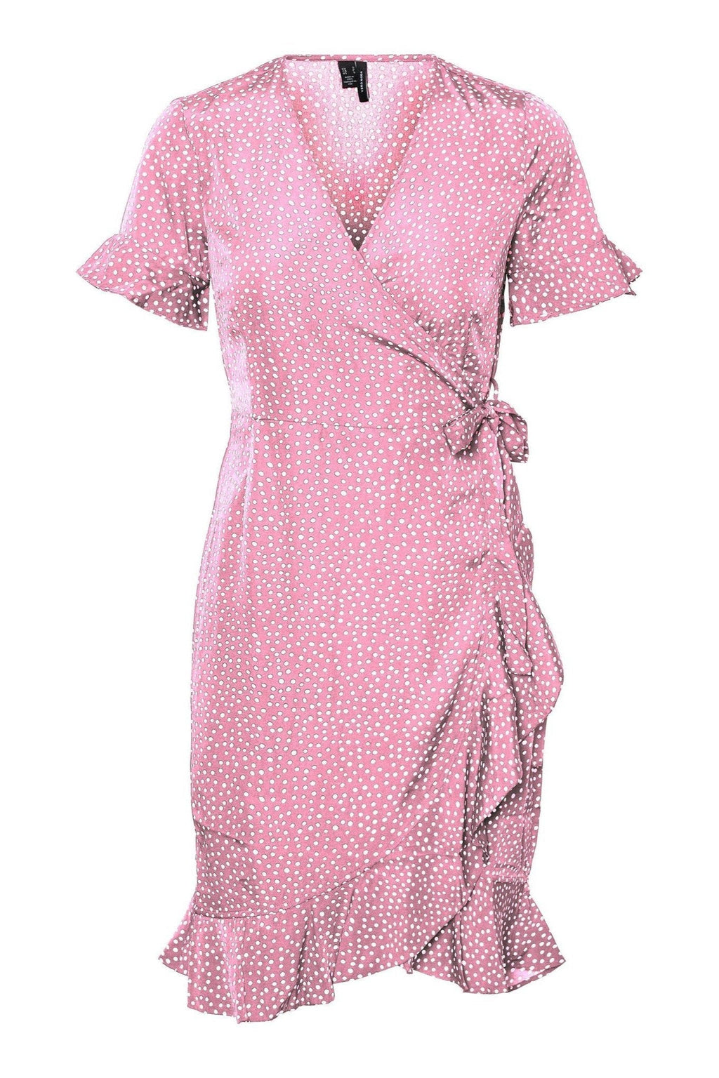 Robe enveloppante au henné 2/4 - prisme rose