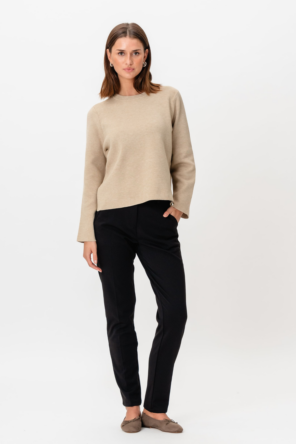 Reynard O -Neck -pullover - Humus