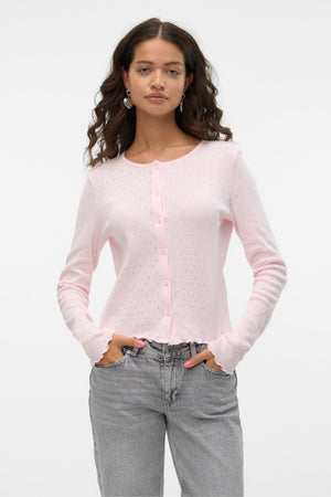 Isa O-Neck Cardigan-Pink A-Boo