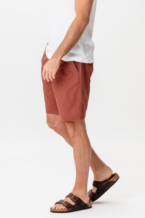 Linnen Shorts - Terracotta