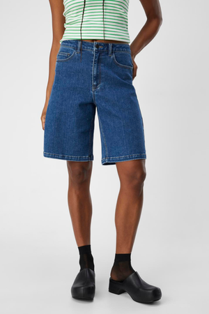 Carol Denim Shorts - Medium Blue Denim