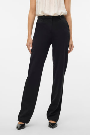Zamira Slim Straight Pant - Black
