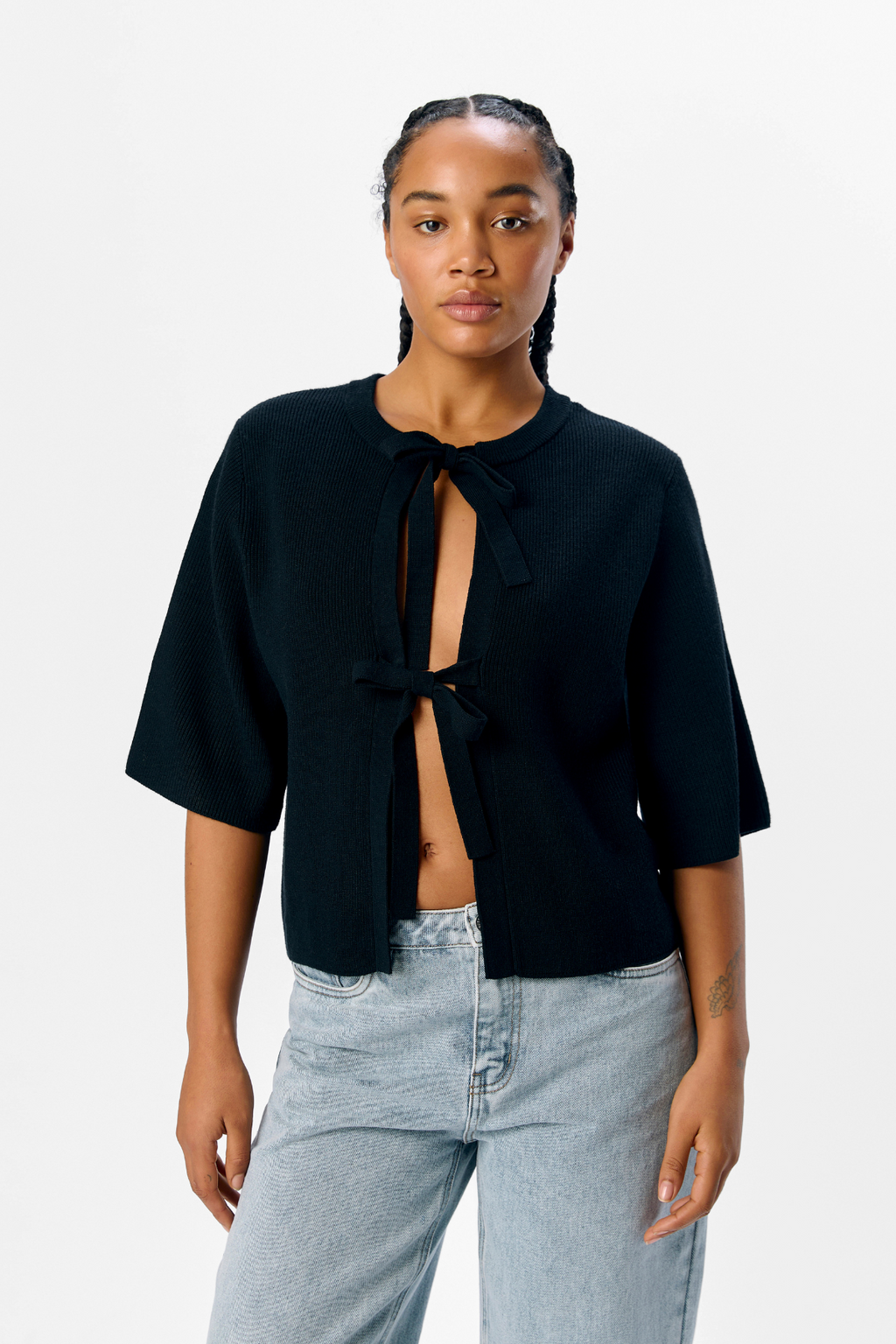 Julla Parvi 2/4 tricot cardigan - noir