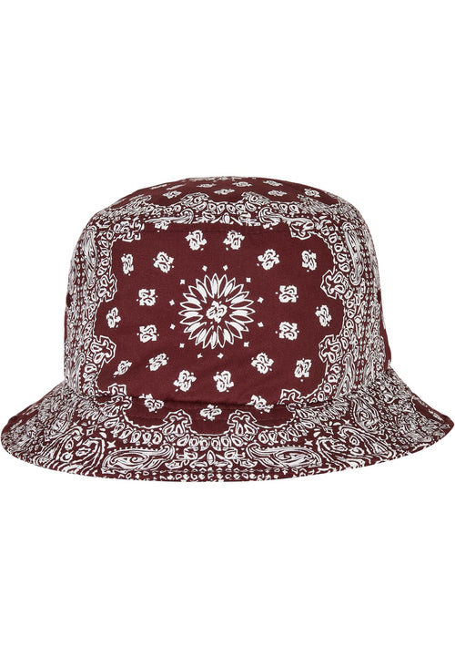 Chapeau Bucket imprimé Bandana - Cerise/Blanc