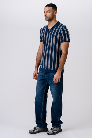 Gestreepte pullover - blauw