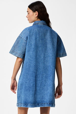 SkyA-vorm denimjurk - medium blauw denim