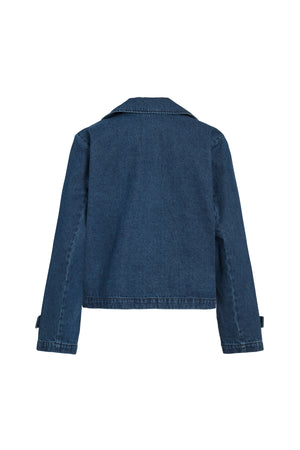 Trench court en denim Nata - Denim bleu foncé