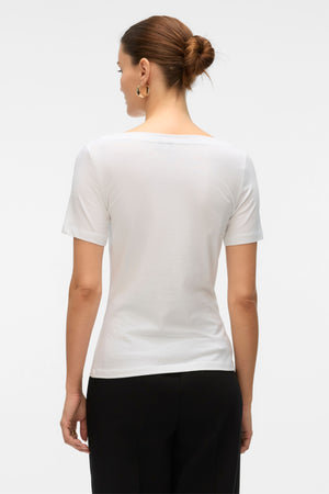 Panda Modal Top - Bright White