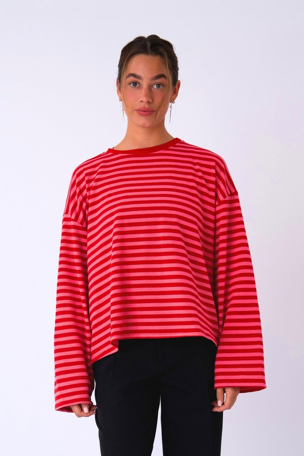 Cleo Blouse - Red/Pink