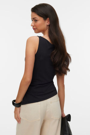 Kira Boot-Hals Top - Zwart