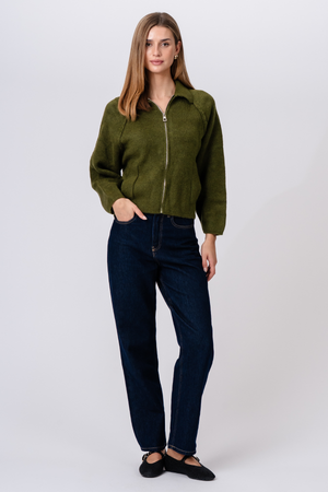 Selma Gebreide Rits - Kaki