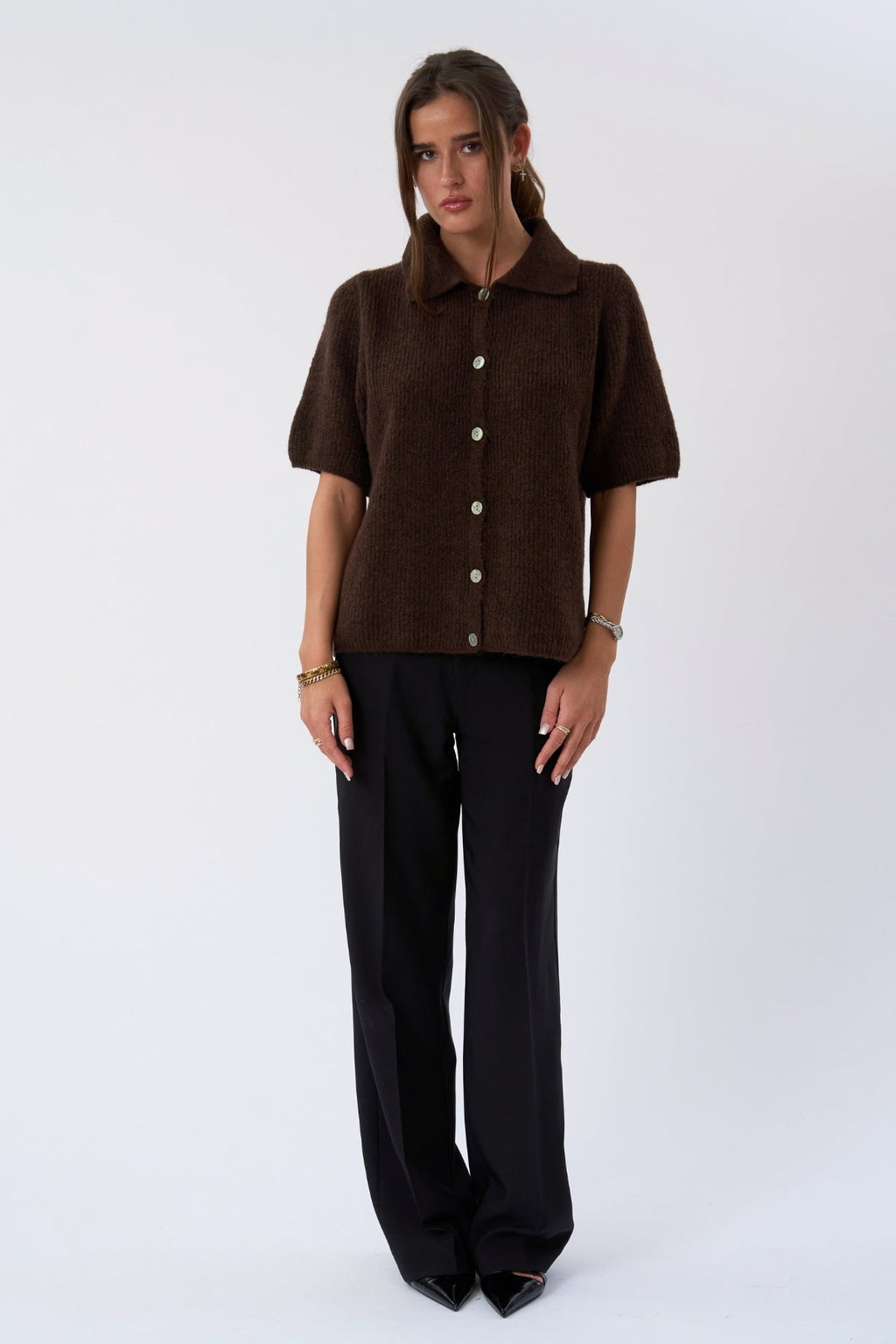 Alba Polo Gebreid - Chocolade