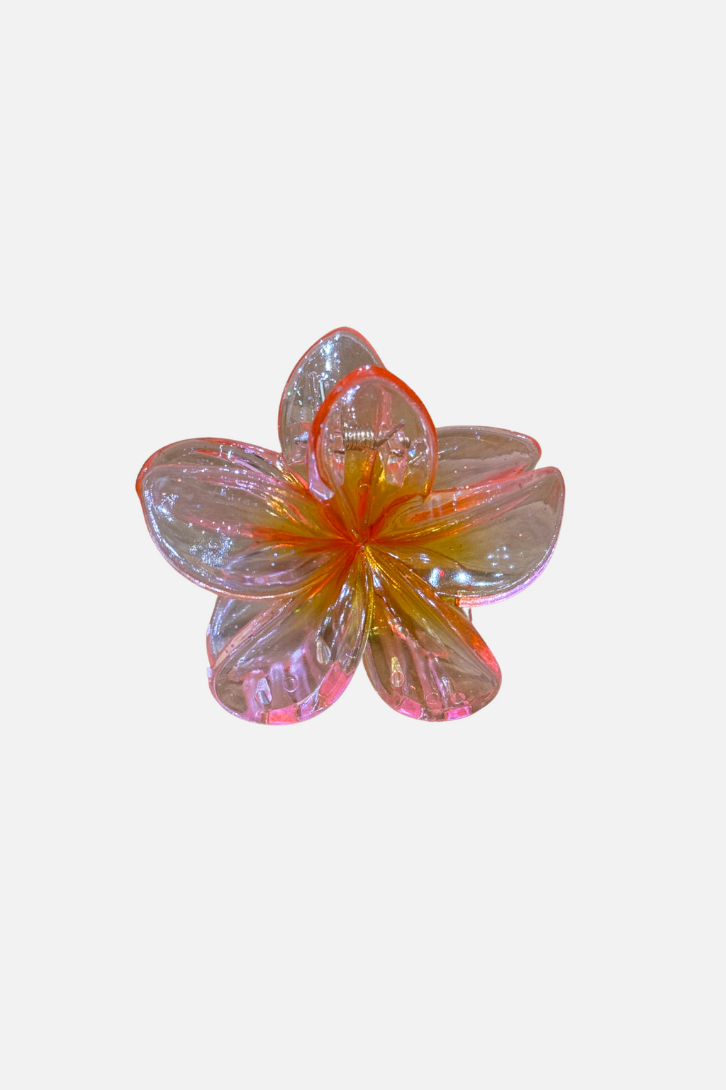 Flower Hair Clip - roze/oranje