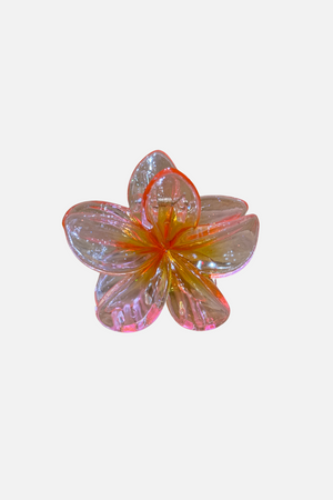 Flower Hair Clip - roze/oranje