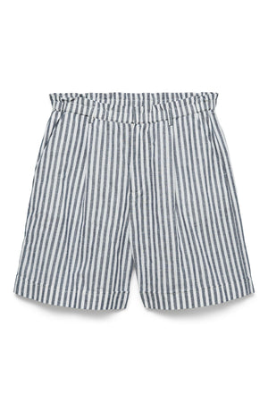 Selma Shorts - Marineblauwe blazerstrepen-Sneeuwwit