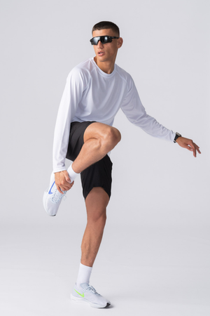 T-shirt d'entraînement à longsleve - blanc