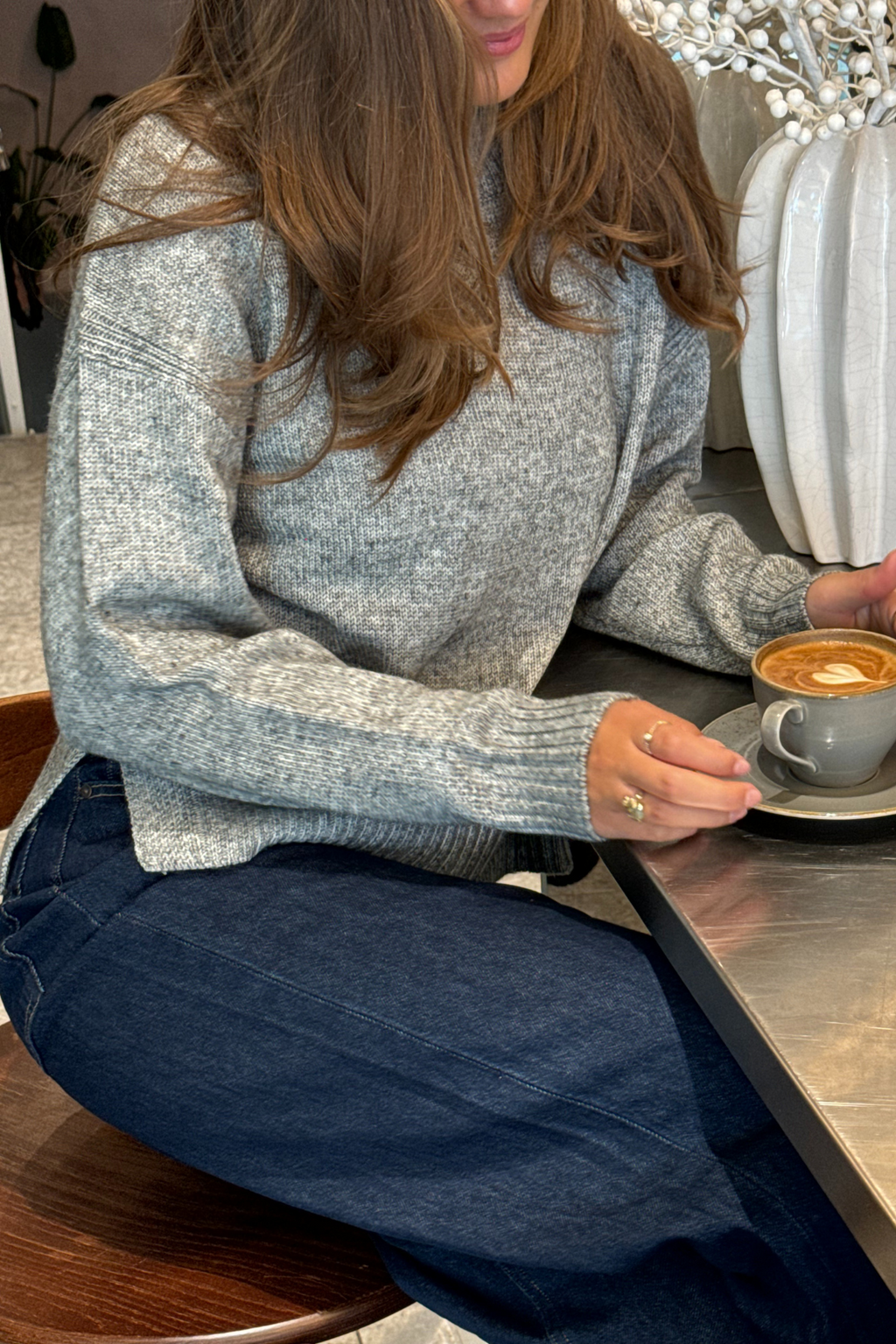 Emma Knit - Lichtgrijs gemêleerd