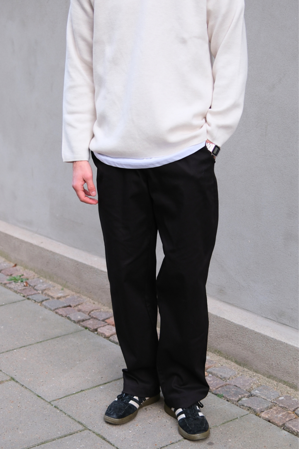 Chino large - noir