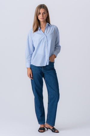 Chemise à rayures Layla - bleu clair