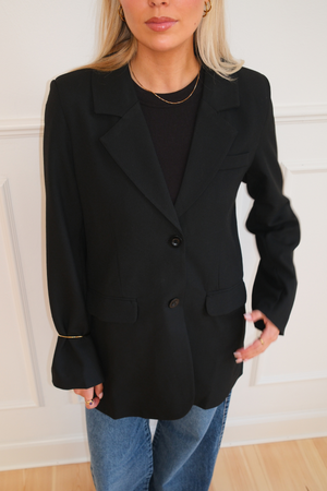 Claire Oversized Blazer - zwart