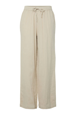 Sastina hoge taille wijd Pants - Zilveren voering